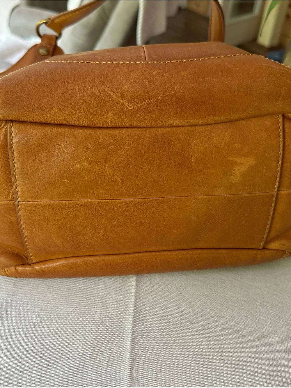 Frye Cognac Leather Hobo Shoulder Bag